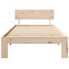vidaXL Estructura de cama Natural 90 x 200 cm Madera de pino macizo