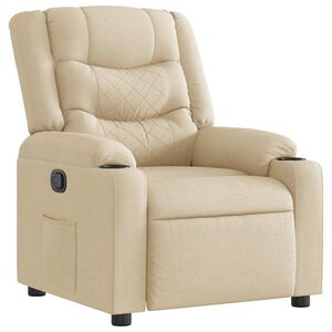vidaXL Sill&oacute;n reclinable de tela crema