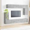 vidaXL Conjunto de mueble de TV 5 pcs Gris Concreto