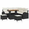 vidaXL Conjunto de sof&aacute;s de jard&iacute;n 8 uds. Negro rat&aacute;n sint&eacute;tico