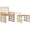 vidaXL Juego de muebles de exterior 5 pcs Natural y Crema