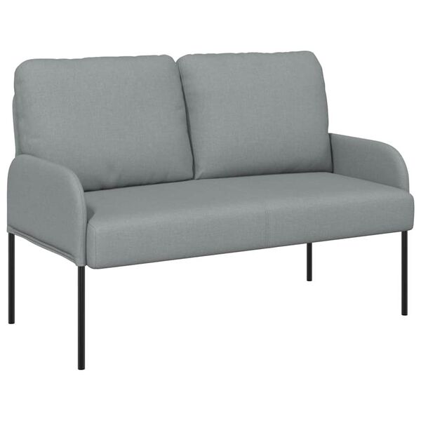 vidaXL Sof&aacute;s con coj&iacute;n 110cm Gris Claro Madera contrachapada
