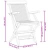 vidaXL Juego de comedor para jardín 5 piezas madera maciza teca