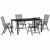 vidaXL Conjunto de Comedor de Jard&iacute;n 5 uds. Antracita