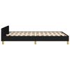 vidaXL Estructura de cama sin colch&oacute;n tela negro 120x190 cm
