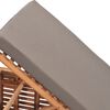 vidaXL Tumbona con coj&iacute;n madera maciza de teca gris oscuro