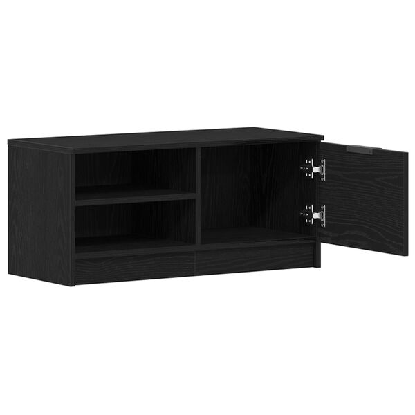 vidaXL Gabinete de TV Roble Negro 80 x 35 x 36,5 cm