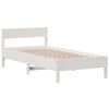 vidaXL Estructura de cama sin colchón madera maciza blanca 75x190 cm