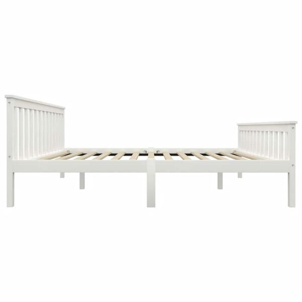 vidaXL Estructura de cama sin colchón madera de pino blanco 160x200 cm
