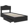 vidaXL Cama con almacenamiento Negro 70 x 190 cm Madera de ingenier&iacute;a