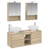 vidaXL Juego de muebles de ba&ntilde;o 5 pcs Roble Sonoma