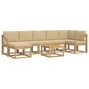 vidaXL Conjunto de sof&aacute;s de exterior 8 uds. y Beige Poli&eacute;ster