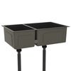 vidaXL Fregadero de cocina de acero inoxidable