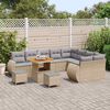vidaXL Conjunto de sof&aacute; de jard&iacute;n con coj&iacute;n 12 pcs beige y gris claro