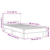 vidaXL Estructura cama madera ingenier&iacute;a metal roble humo 75x190 cm