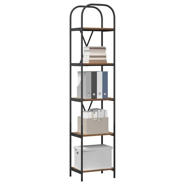 vidaXL Estante de libros Madera vieja 40 x 30 x 183 cm