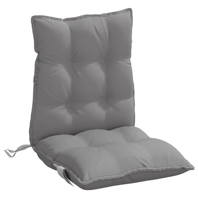 vidaXL Cojines para silla con respaldo bajo 2 uds tela Oxford gris