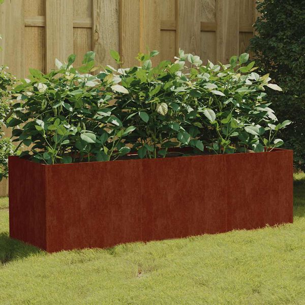 vidaXL Jardinera acero corten 120x40x40 cm
