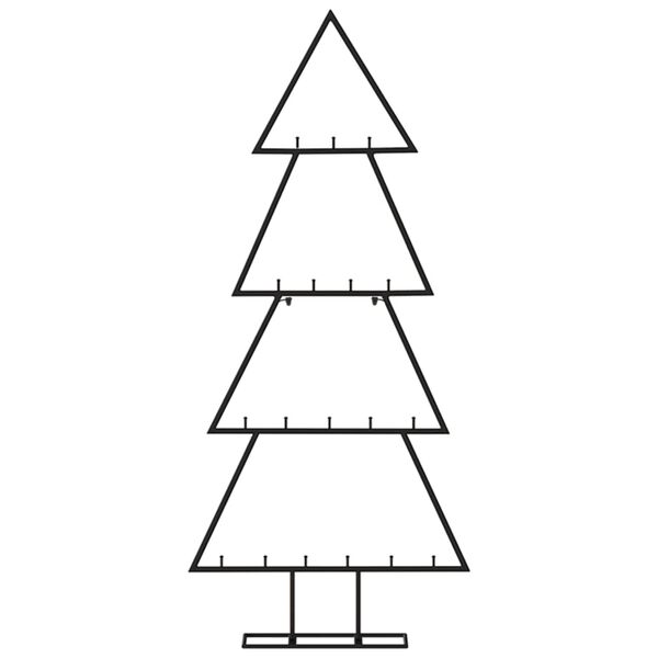 vidaXL Árbol de Navidad para decoración metal negro 90 cm