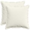vidaXL Funda de almohada 2 uds. HOUTEN Crema 30 x 30 cm pana