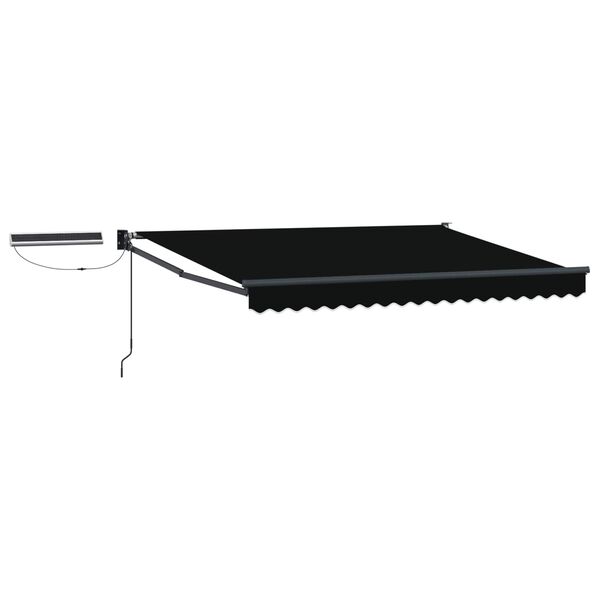 vidaXL Toldo Retr&aacute;ctil El&eacute;ctrico Negro 3 x 2,5 m