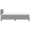 vidaXL Cama tipo Box Spring con colch&oacute;n Gris Claro 90 x 190 cm tela