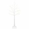 vidaXL &Aacute;rbol de Navidad de abedul Blanco 22 x 22 x 120 cm Pl&aacute;stico