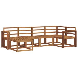 vidaXL Conjunto de sof&aacute;s de exterior 6 pcs Natural