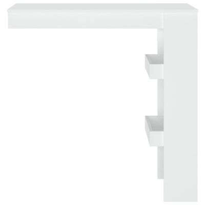 vidaXL Mesa de bar de pared madera contrachapada blanco 102x45x103,5cm