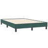 vidaXL Cama box spring con colch&oacute;n y LED terciopelo verde oscuro 120x210 cm