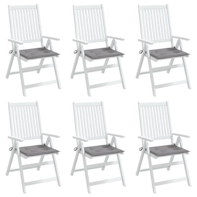 vidaXL Cojines de silla de jardín 6 uds tela Oxford gris 40x40x3 cm