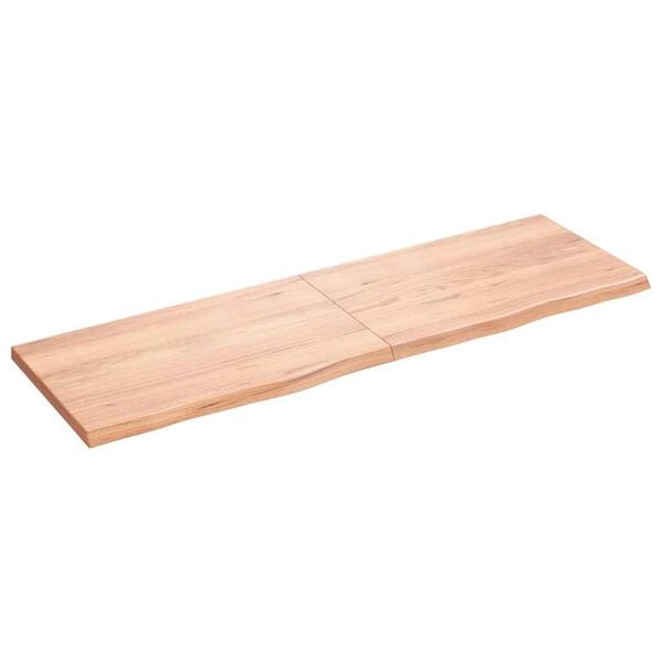 vidaXL Estante pared madera roble tratada marrón claro 160x50x(2-4) cm
