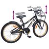 vidaXL Bicicleta Infantil 20 Pulgadas para 6-11 a&ntilde;os Naranja Negro