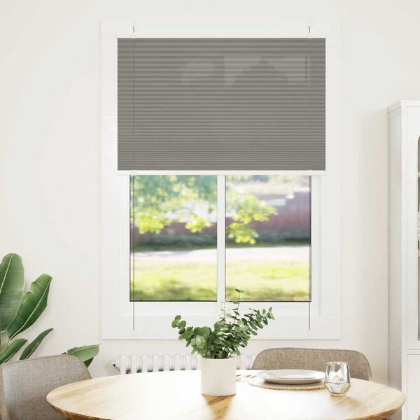 vidaXL Estor Plisado Antracita 90x150 cm Tela Ancho 89,4 cm Poli&eacute;ster