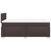 vidaXL Cama box spring con colch&oacute;n tela marr&oacute;n oscuro 120x190 cm