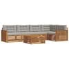 vidaXL Conjunto de sof&aacute;s de exterior 6 uds. Gris Natural y Claro