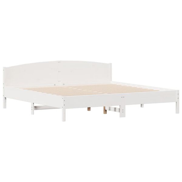 vidaXL Estructura de cama sin colchón madera maciza blanca 200x200 cm