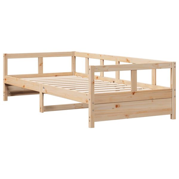 vidaXL Sof&aacute; cama madera maciza de pino natural 80x200 cm