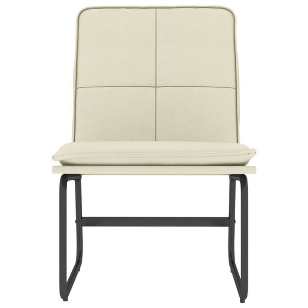 vidaXL Sillón de cuero sintético color crema 54x75x76 cm