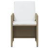 vidaXL Set comedor de jard&iacute;n 13 piezas y cojines rat&aacute;n sint&eacute;tico beige