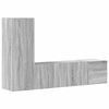 vidaXL Set de muebles para TV 3 pzas madera contrachapada gris Sonoma