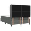 vidaXL Cama tipo Box Spring con colch&oacute;n Gris oscuro 140 x 200 cm tela