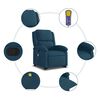 vidaXL Sill&oacute;n reclinable de masaje elevable terciopelo azul