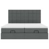 vidaXL Estructura cama otomana colchones tela gris oscuro 180x200cm
