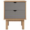 vidaXL Mesita de noche OTTA madera de pino marr&oacute;n y gris 45x39x57 cm
