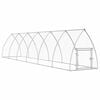 vidaXL Jaula para gallinas acero galvanizado plateado 600x105x120 cm