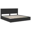 vidaXL Cama con almacenamiento Negro 200 x 200 cm Madera de ingenier&iacute;a