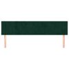 vidaXL Cabeceros terciopelo verde oscuro 200x5x78/88 cm