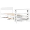 vidaXL Estructura de cama sin colch&oacute;n madera maciza blanca 75x190 cm
