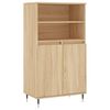 vidaXL Aparador alto madera contrachapada color roble 60x36x110 cm